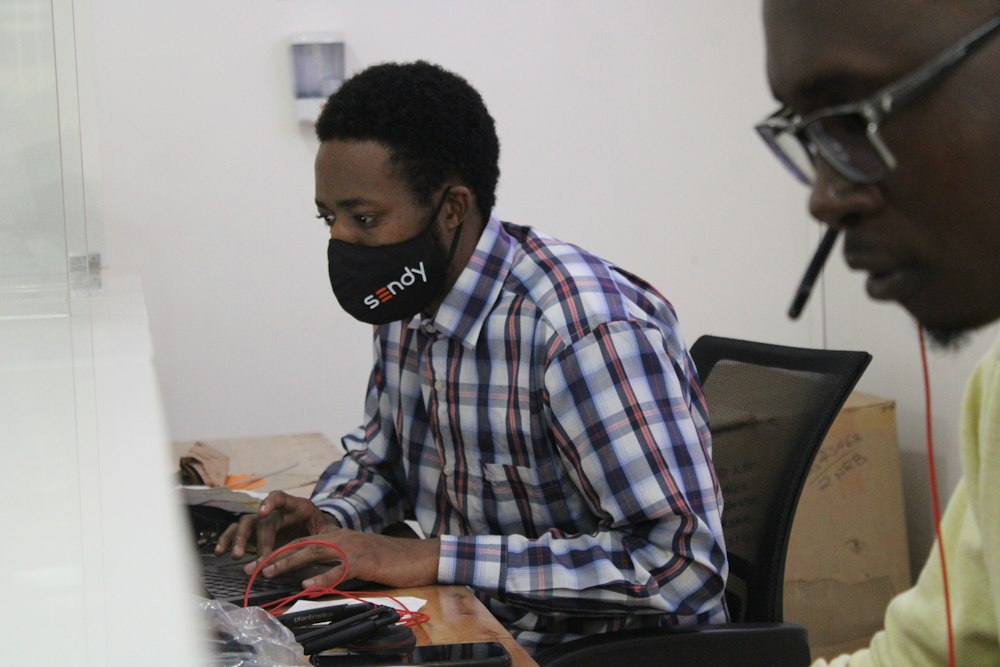 Colleagues working together in an office